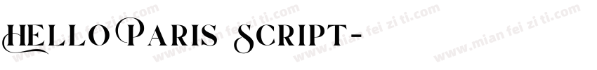 Hello Paris Script字体转换